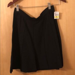Black Stretch Flare Skirt